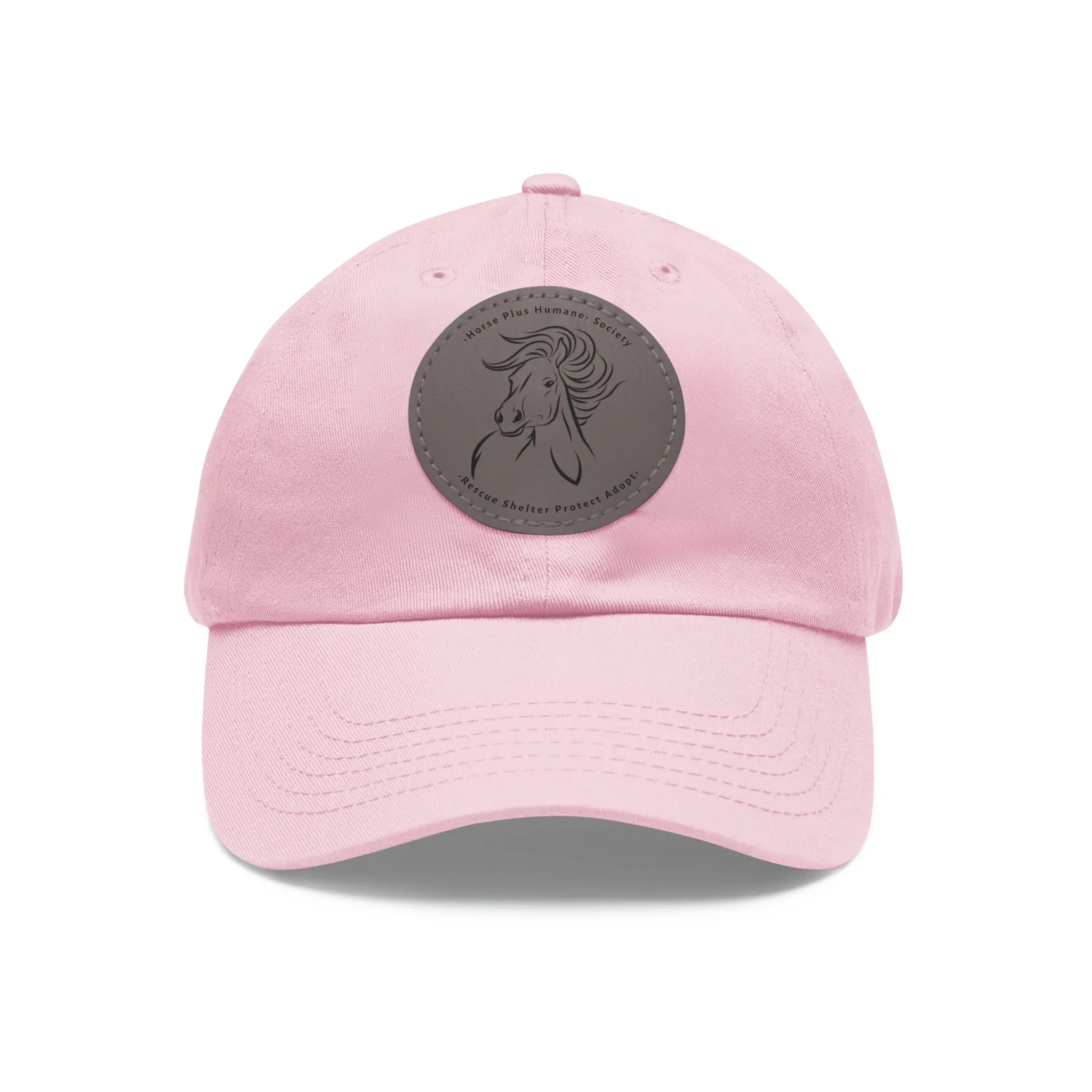 Horse Lover Cap with Leather Patch (Round)