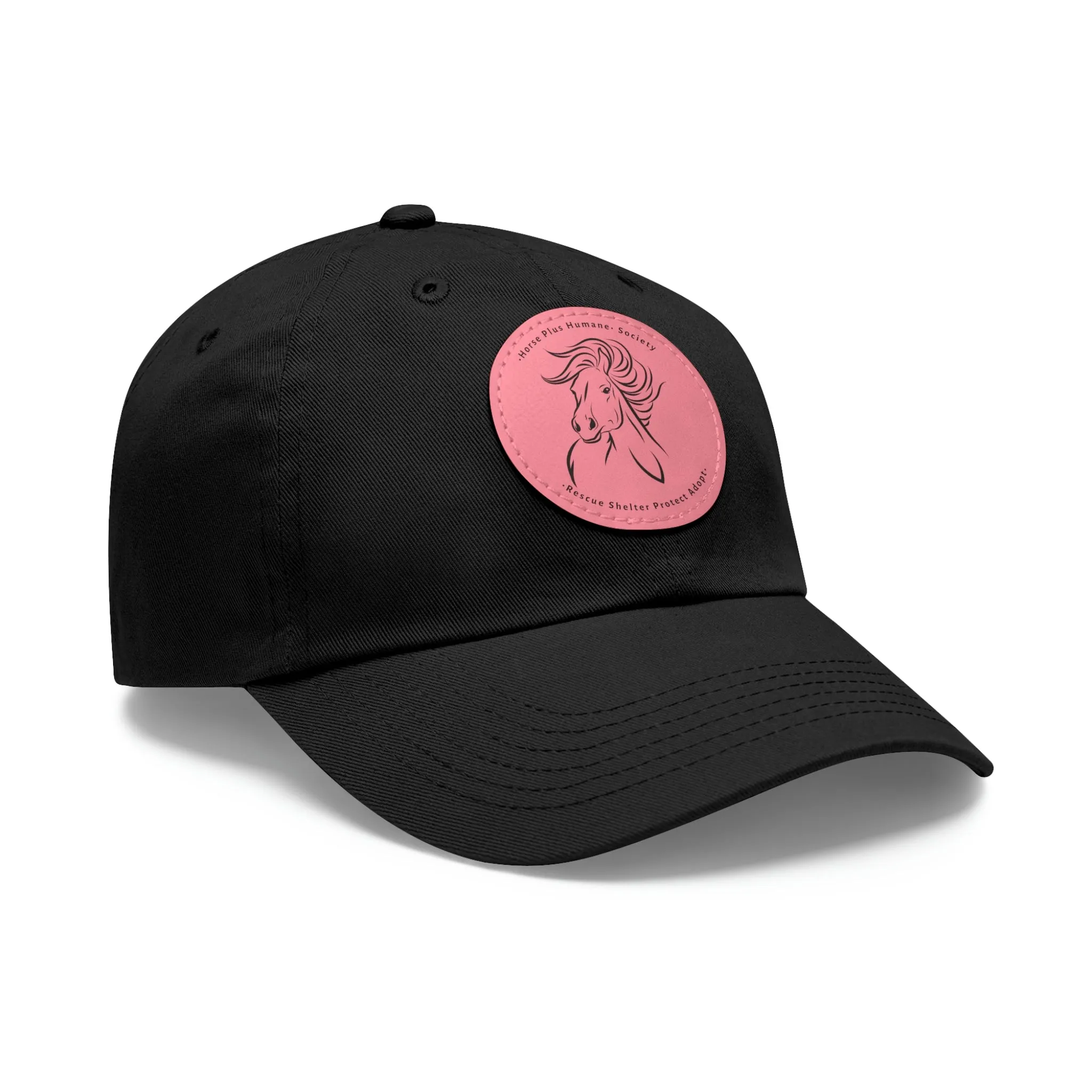 Horse Lover Cap with Leather Patch (Round)