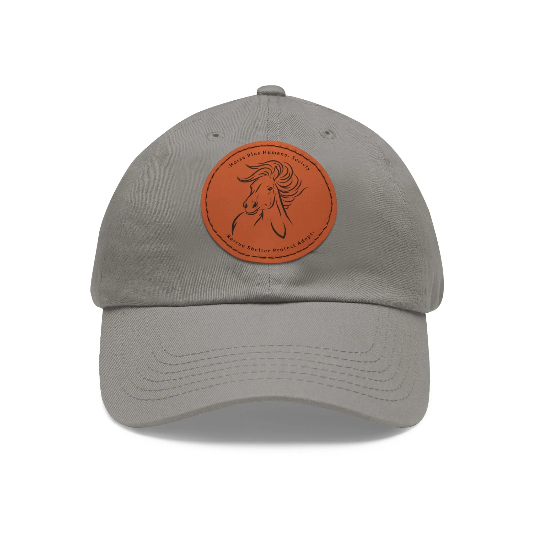 Horse Lover Cap with Leather Patch (Round)