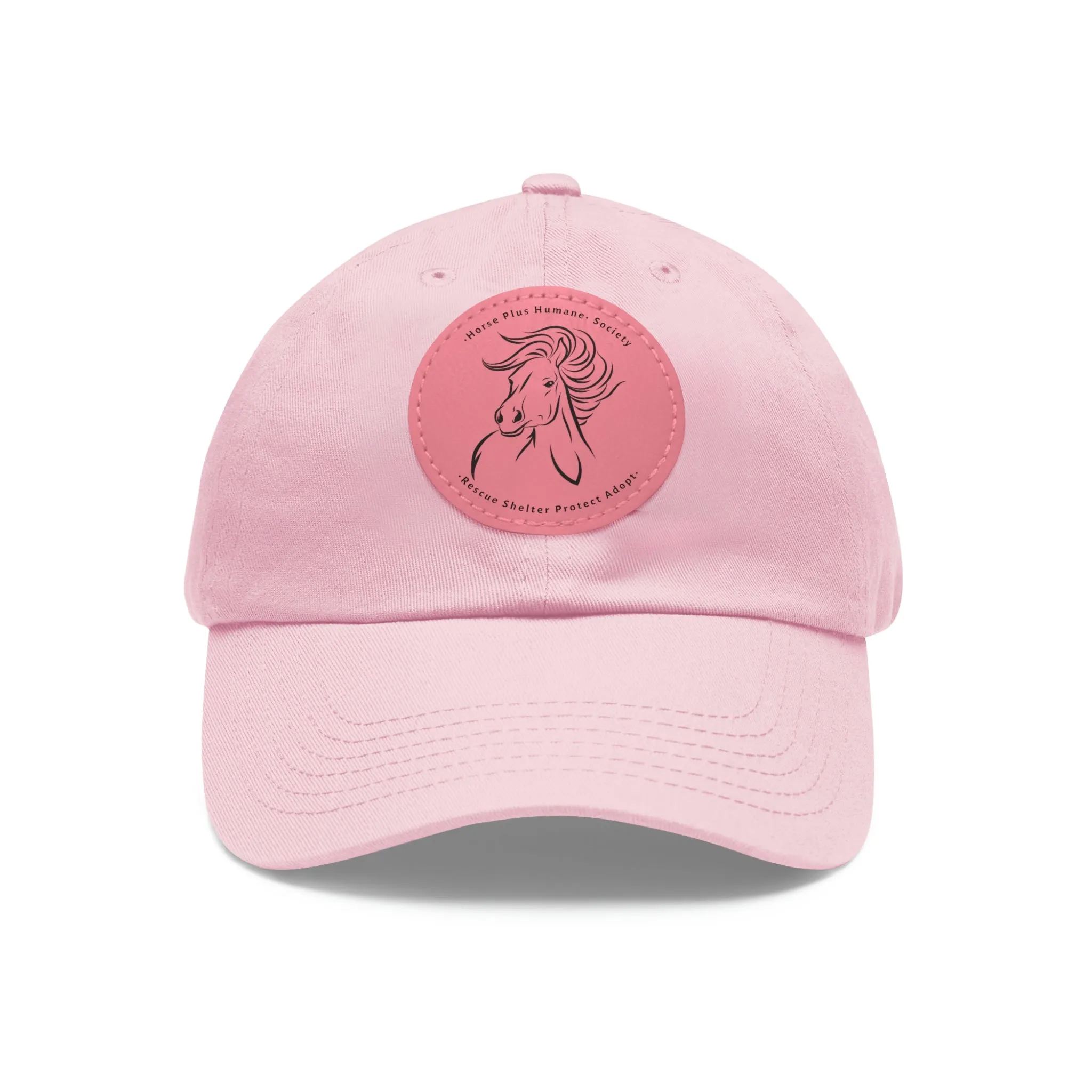 Horse Lover Cap with Leather Patch (Round)