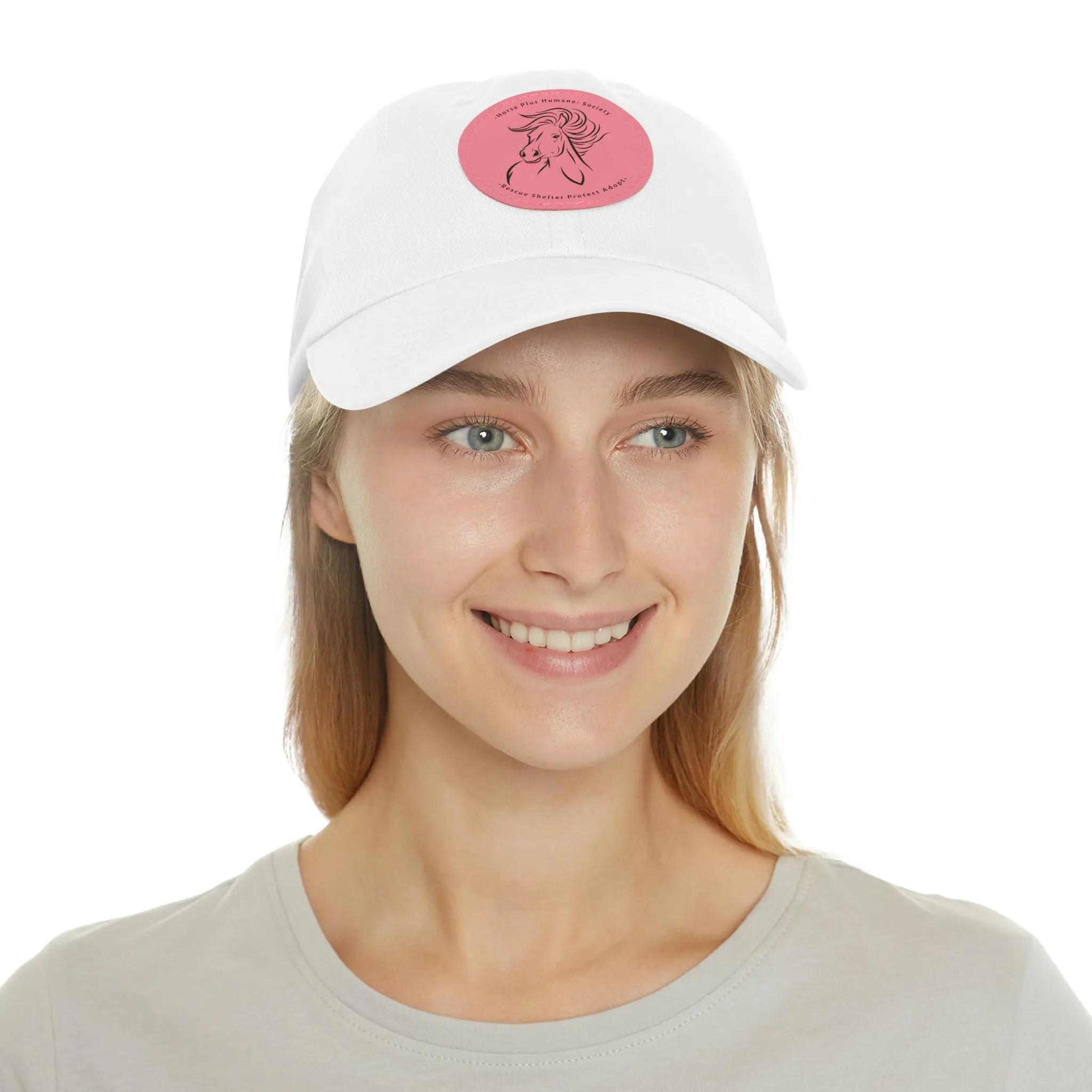 Horse Lover Cap with Leather Patch (Round)