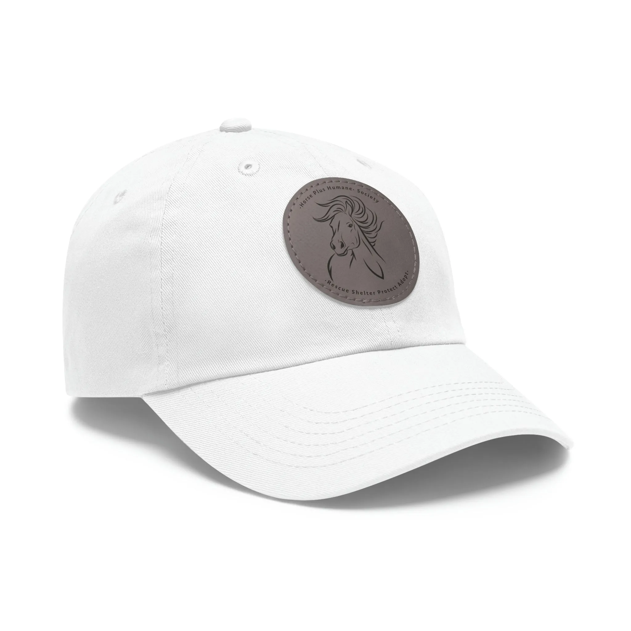 Horse Lover Cap with Leather Patch (Round)