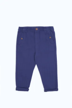 Infant Boys Navy Herringbone Trouser