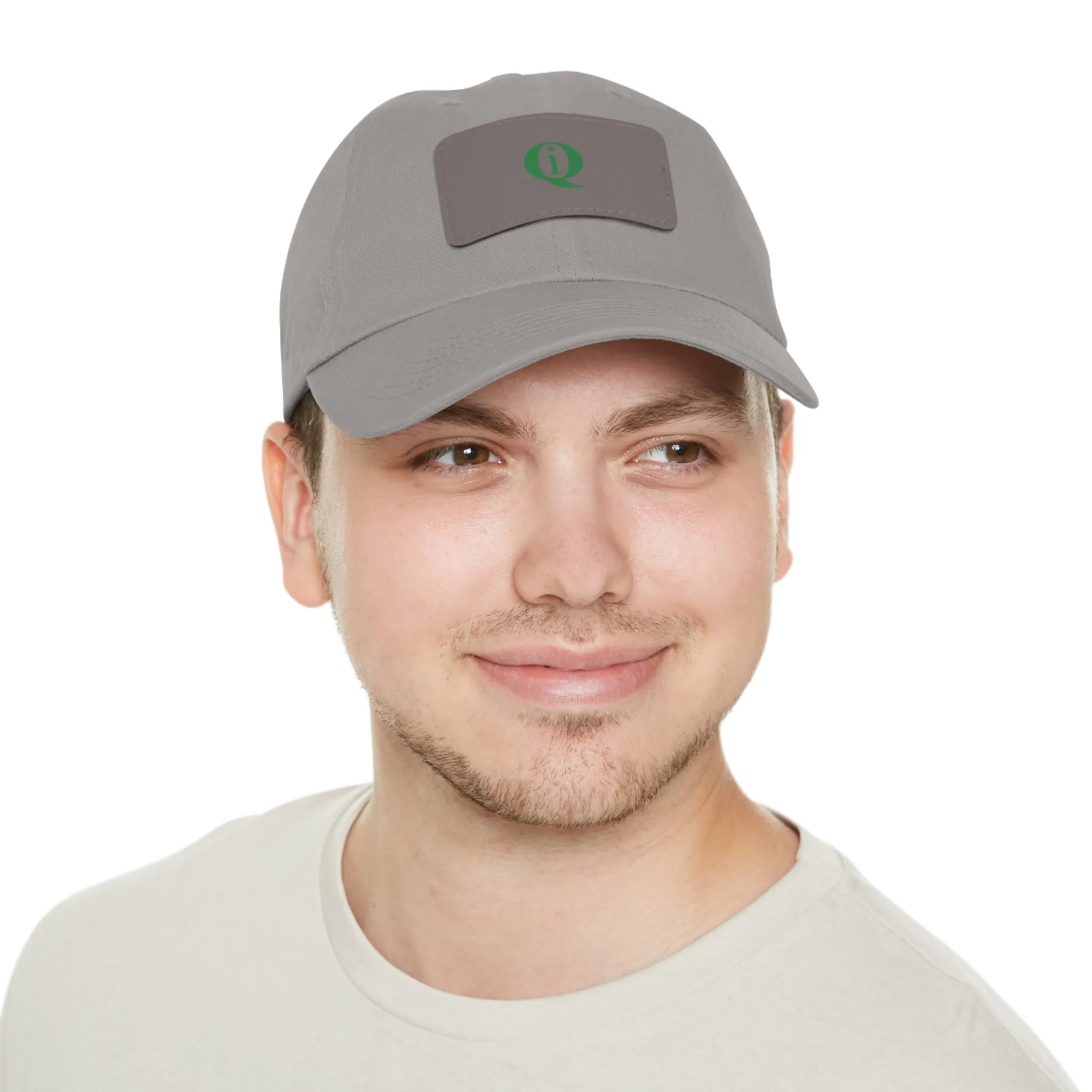 IQ Fashion | Dad Hat with Leather Patch (Rectangle)