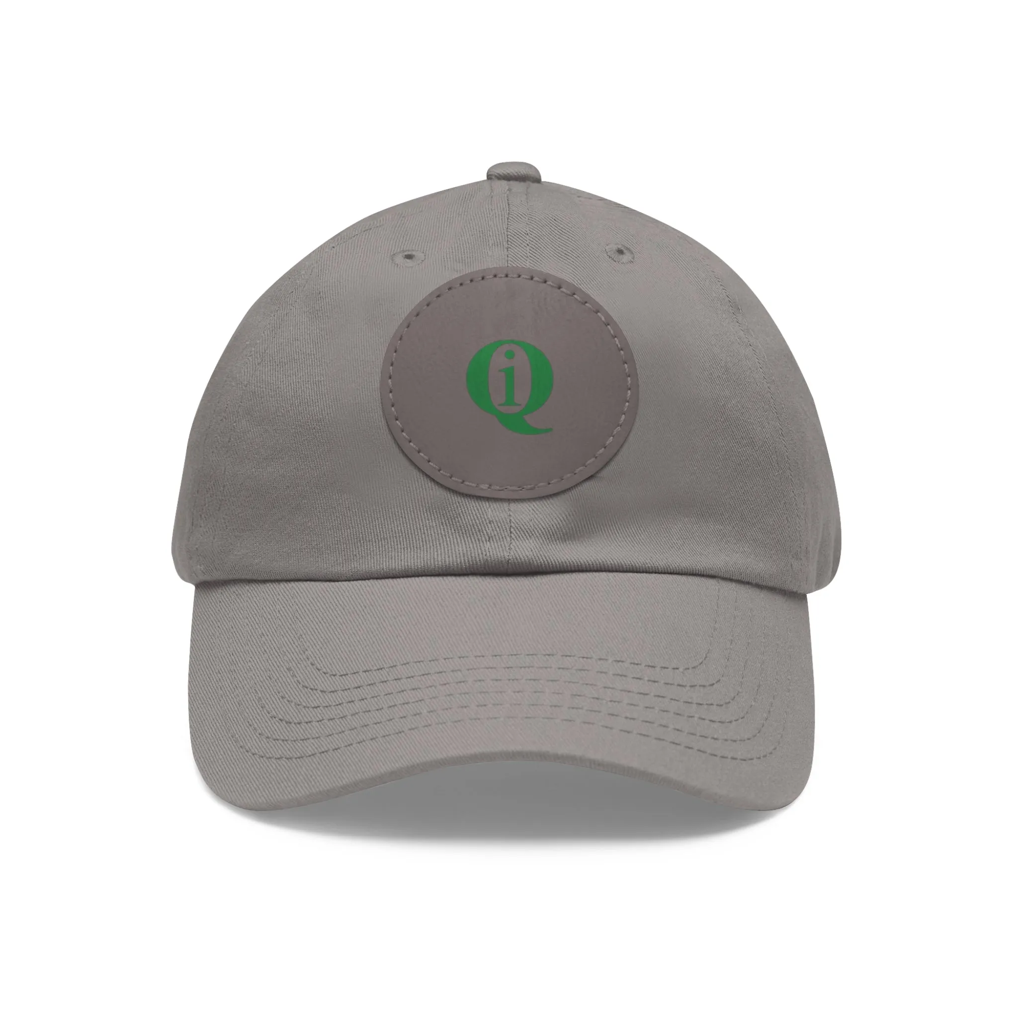 IQ Fashion | Dad Hat with Leather Patch (Round)