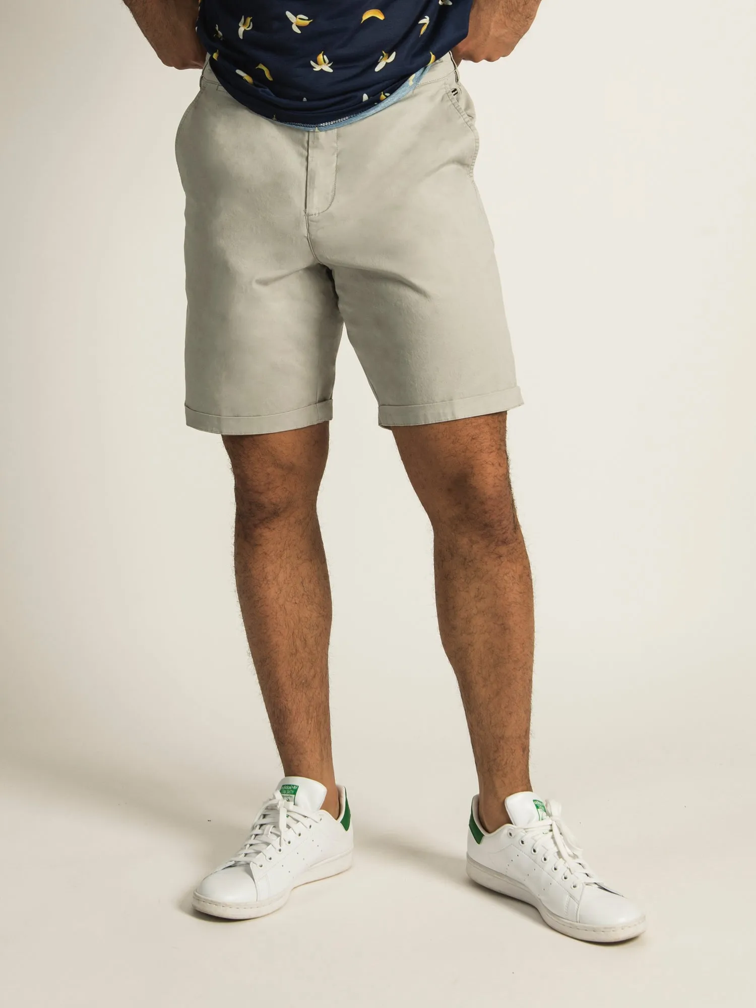 ISLAND HAZE SALVADOR CHINO SHORT - GREY  - CLEARANCE