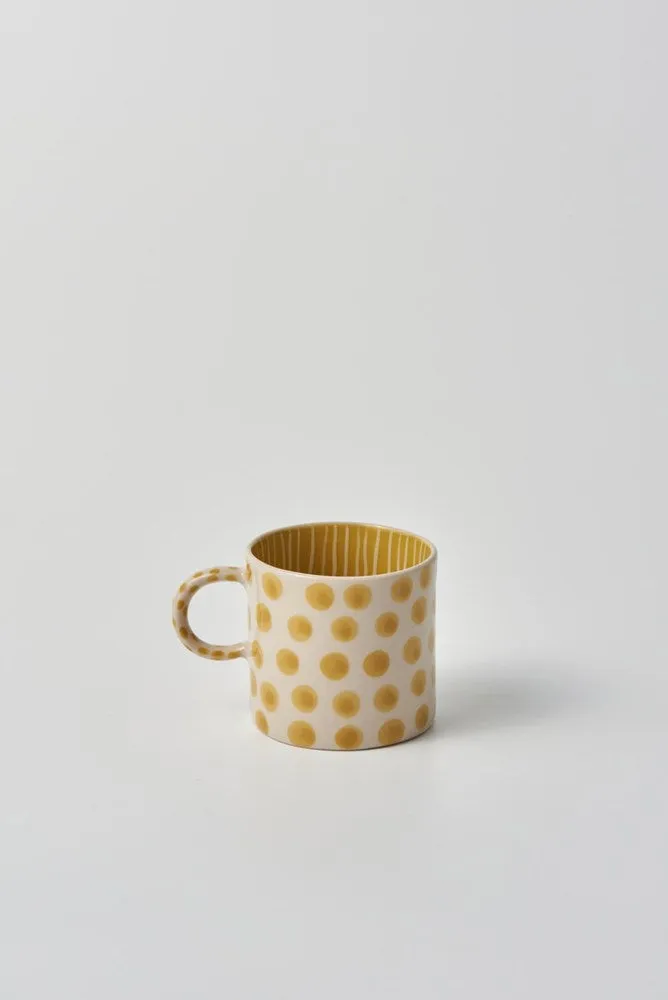 Jones & Co: Chino Espresso Mustard Dot