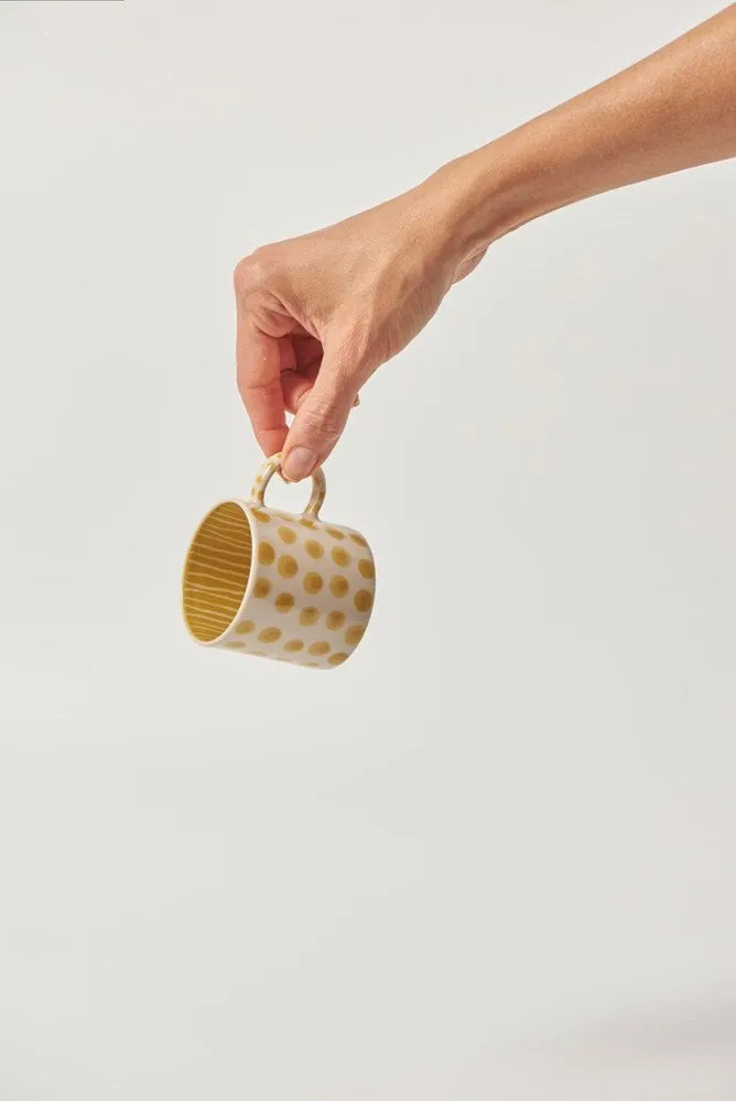 Jones & Co: Chino Espresso Mustard Dot