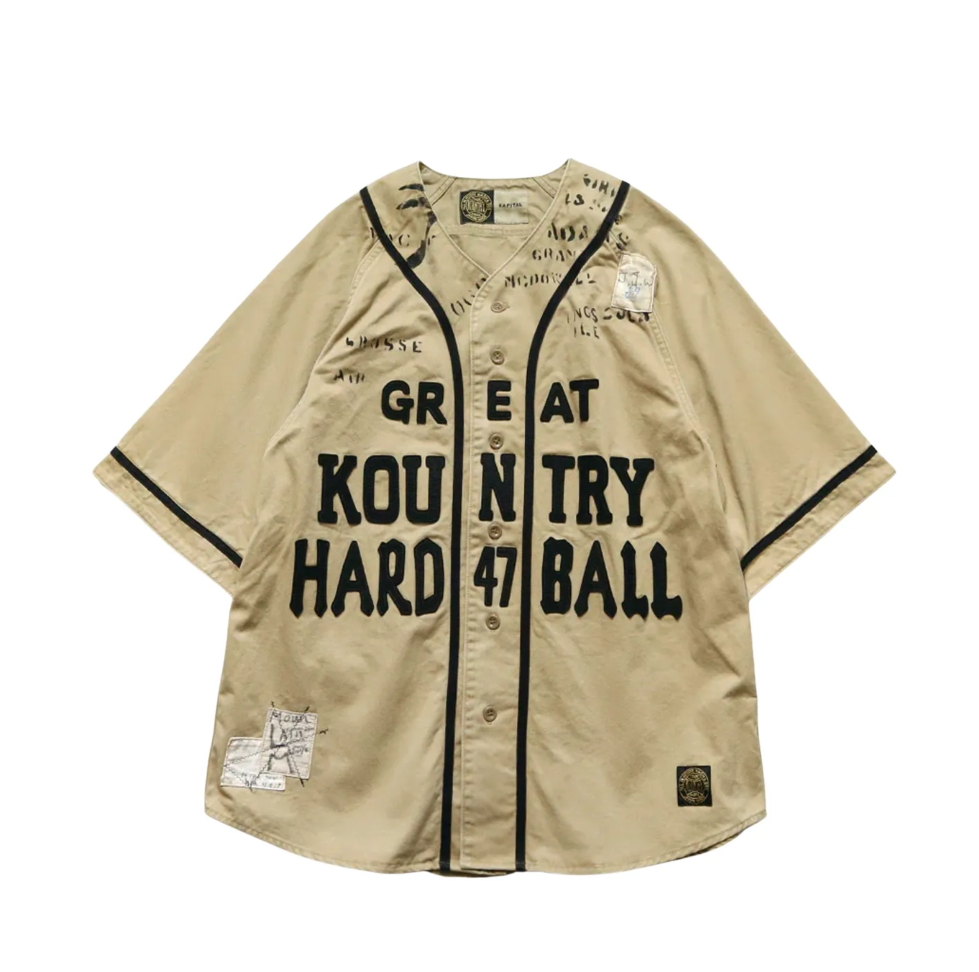 Kapital 8oz Reconstruction Chino 'Great Kountry' Baseball Shirt