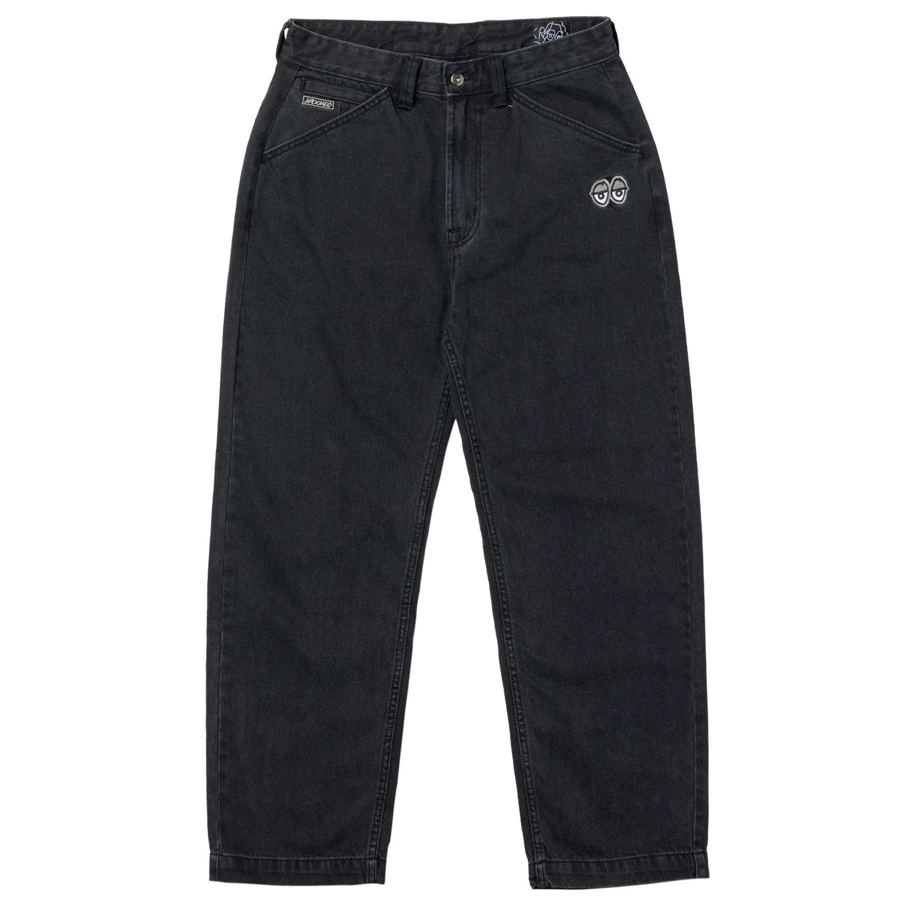 KROOKED EYES DENIM TWILL PANT BLACK