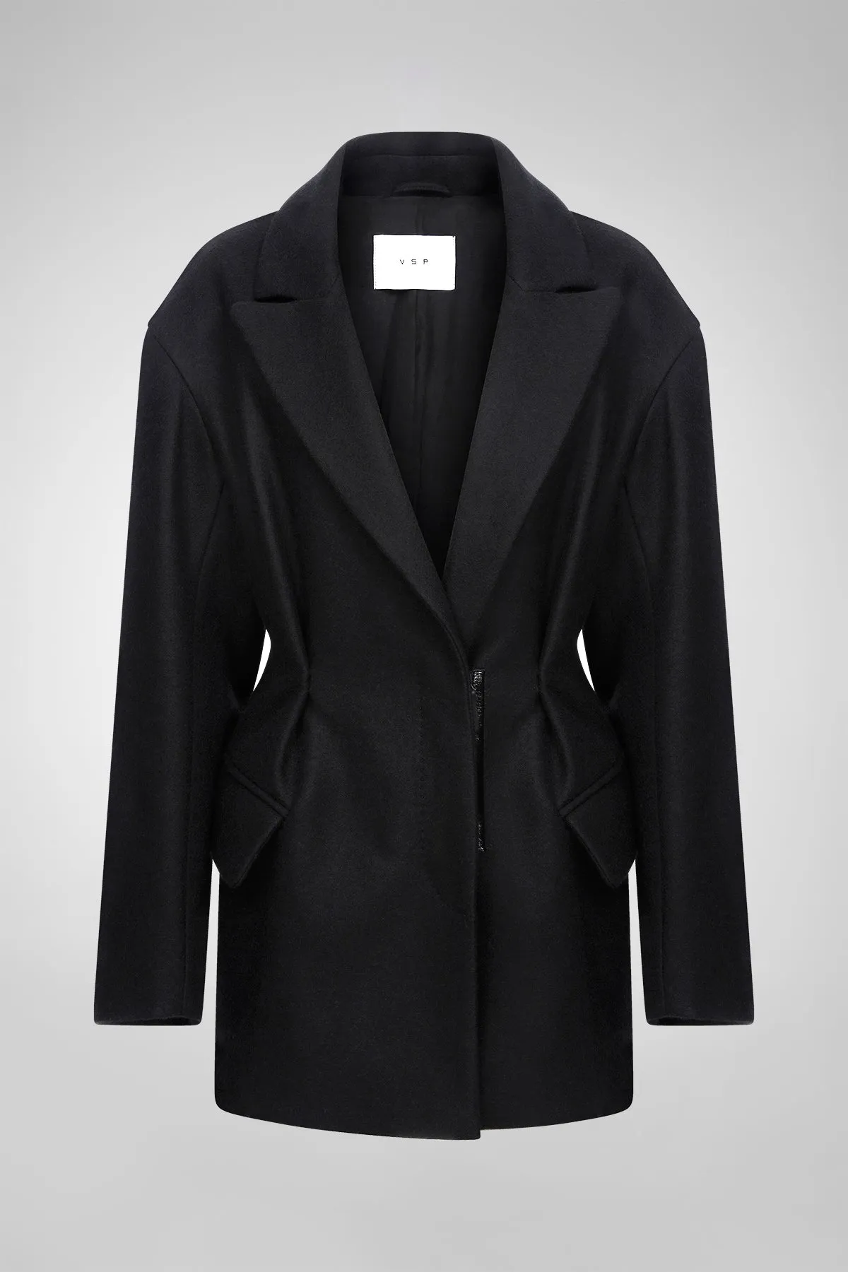 Lia - Black Wool Coat