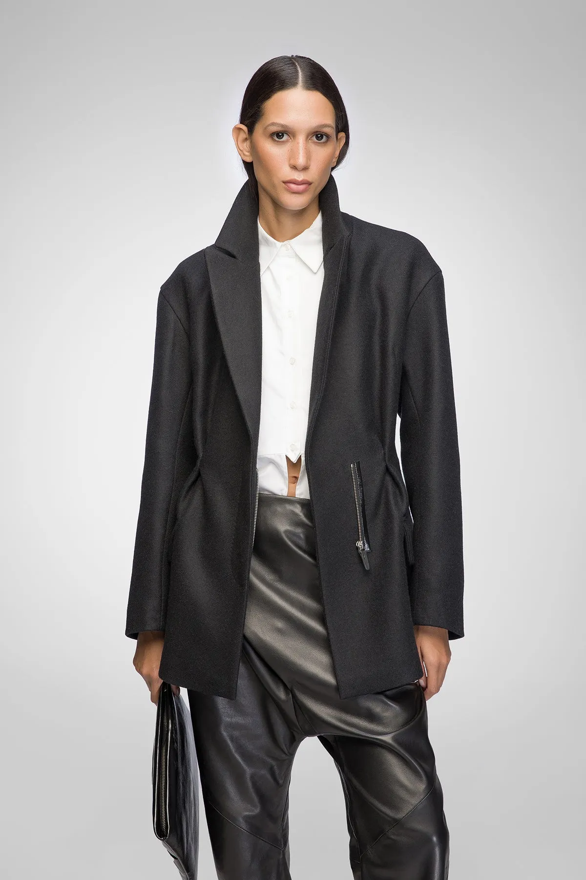 Lia - Black Wool Coat