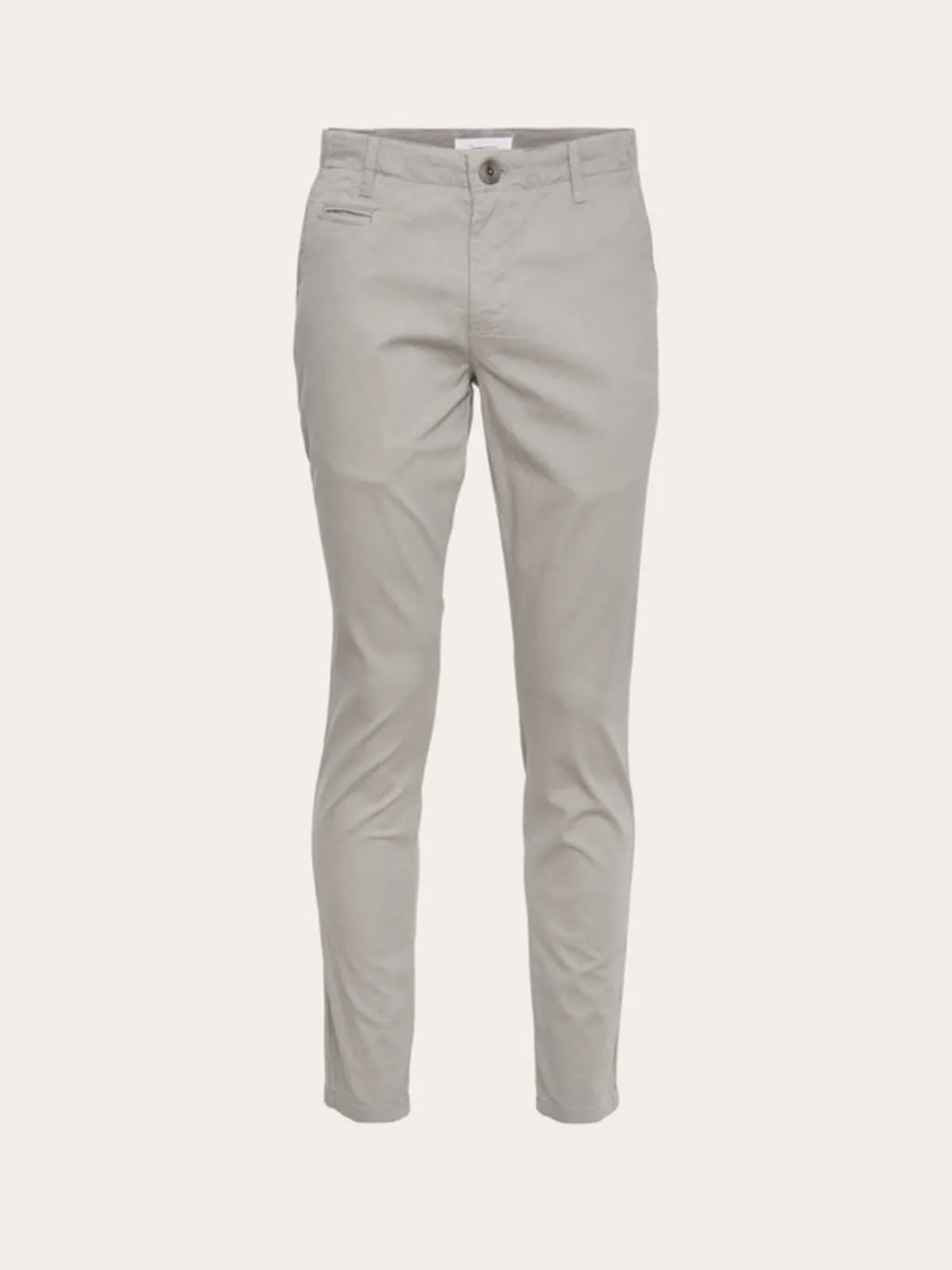 Light Grey Joe Slim Streched Chino Pants Knowledge Cotton Apparel