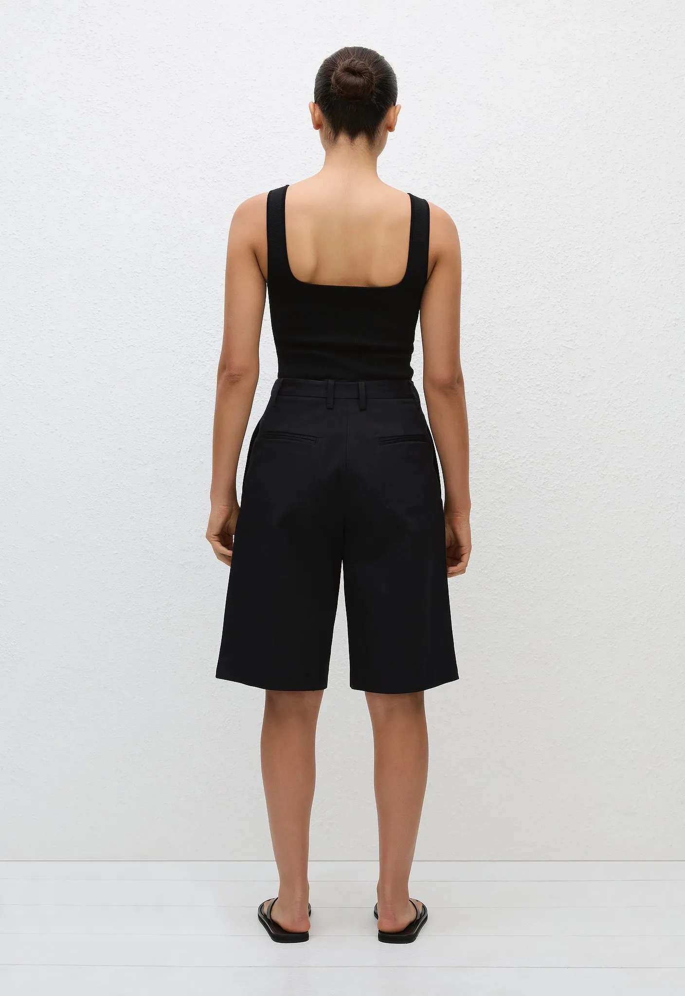 Long Chino Short - Black