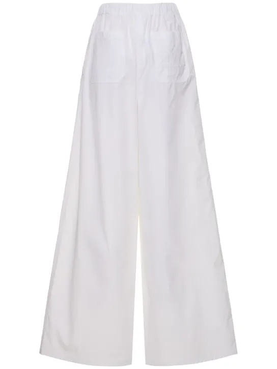 Max Mara   Cotton poplin wide pants 