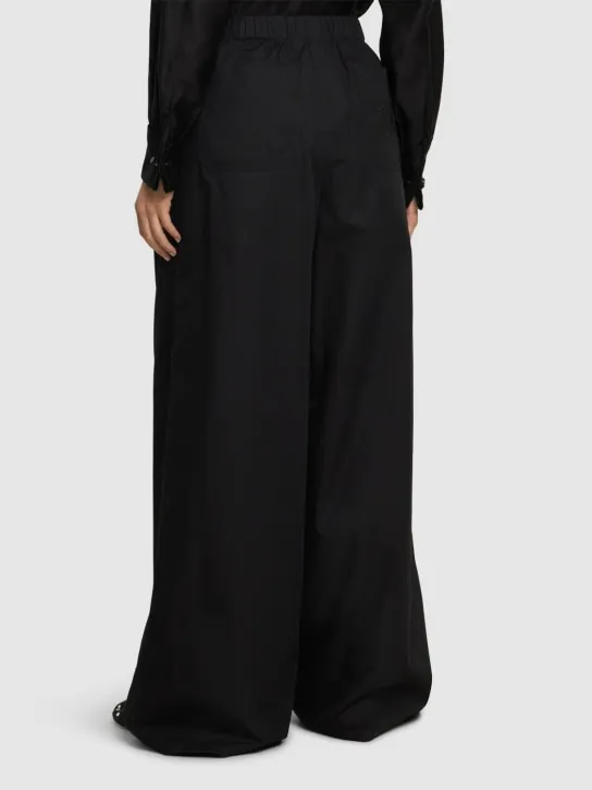 Max Mara   Cotton poplin wide pants 