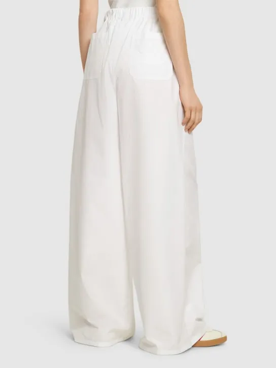 Max Mara   Cotton poplin wide pants 