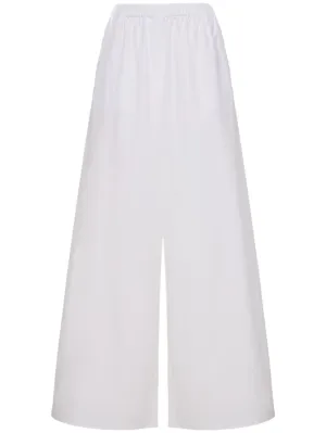 Max Mara   Cotton poplin wide pants 