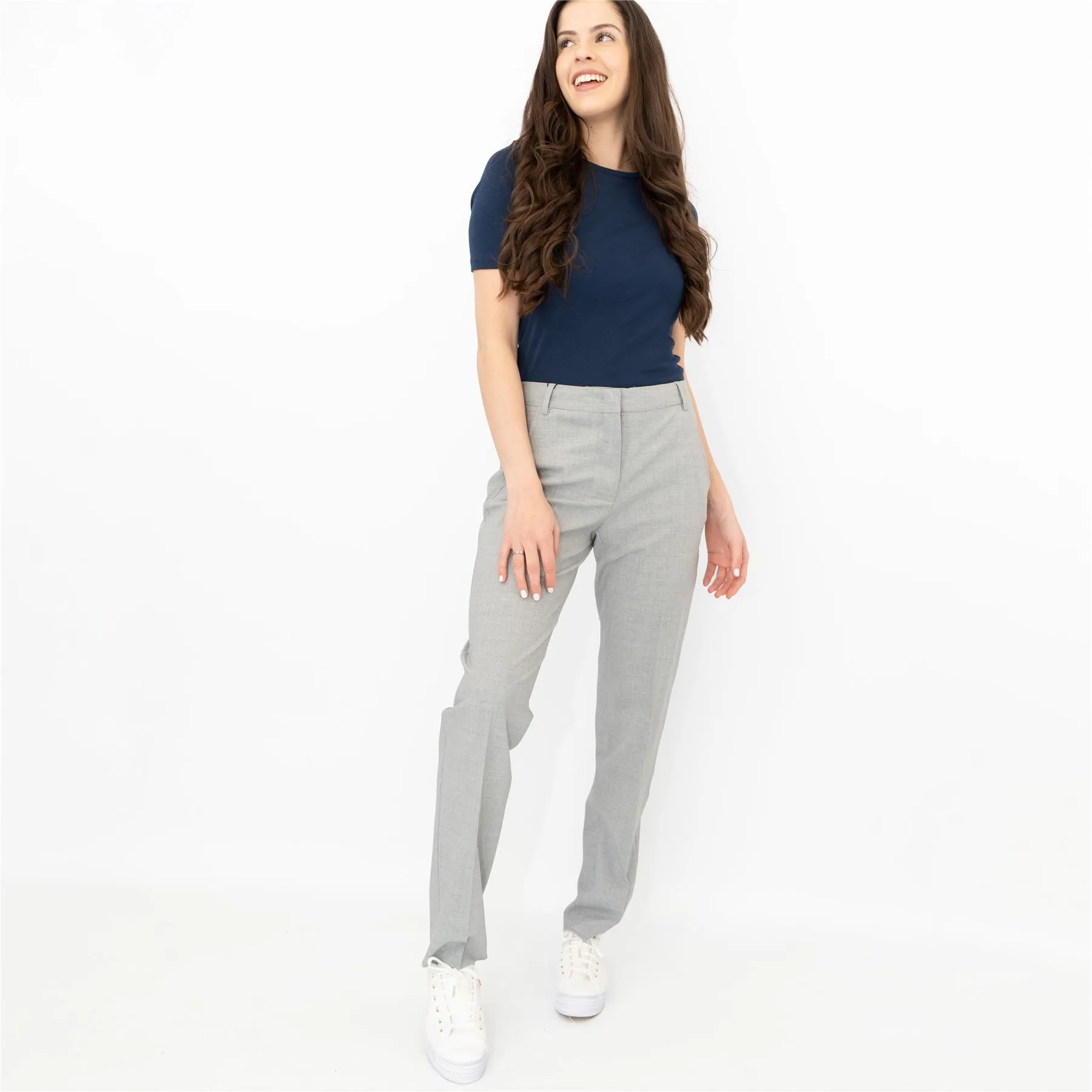 Max Mara Weekend Fazio Cotton Blend Cigarette Trousers