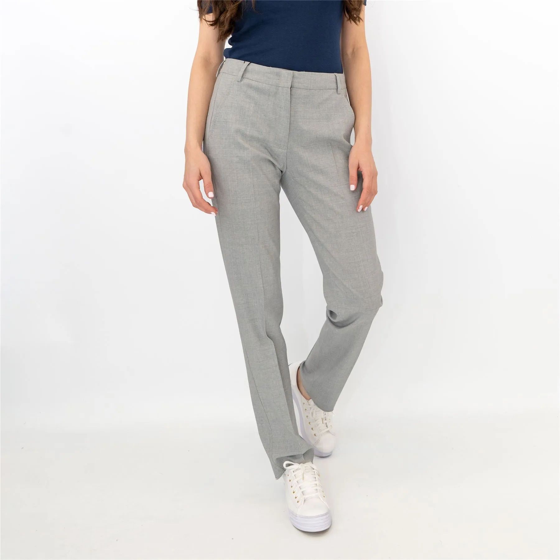 Max Mara Weekend Fazio Cotton Blend Cigarette Trousers