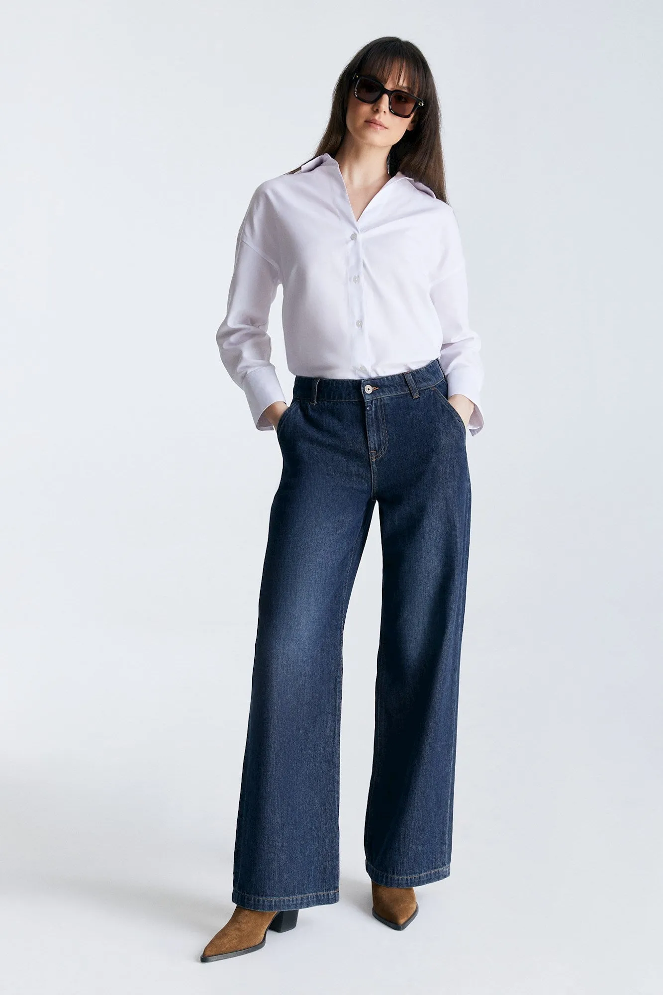 Maxine Wide Fit Jeans Deep Blue