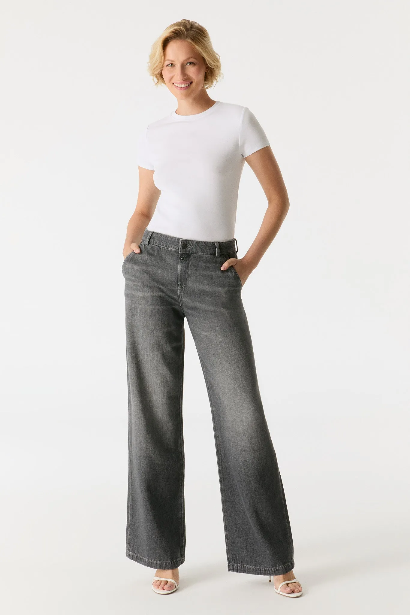 Maxine Wide Fit Jeans Smoke Grey