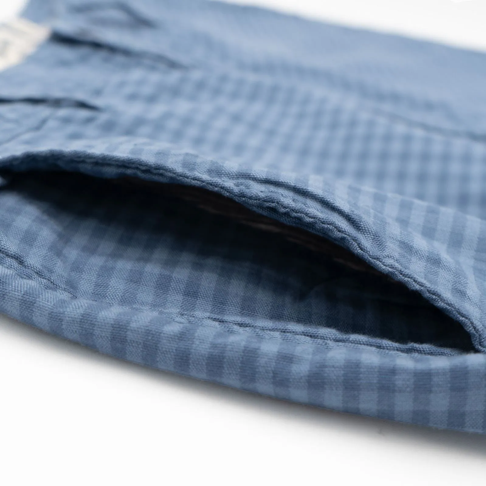 Men's Blue Check Chino Summer Shorts