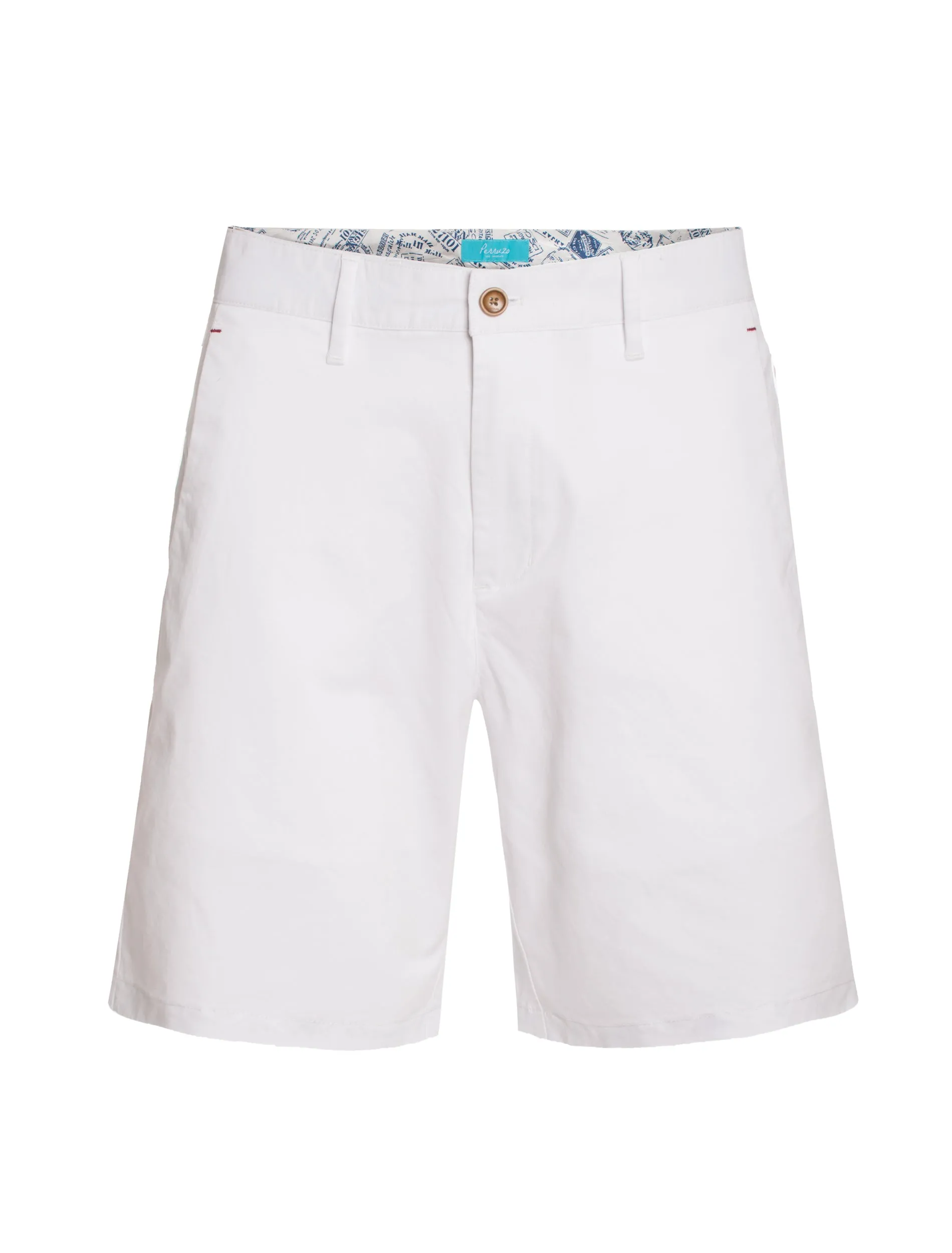 Men's cotton stretch Chino Shorts, Snow 5100