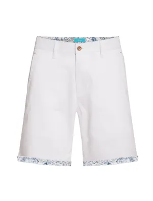 Men's cotton stretch Chino Shorts, Snow 5100