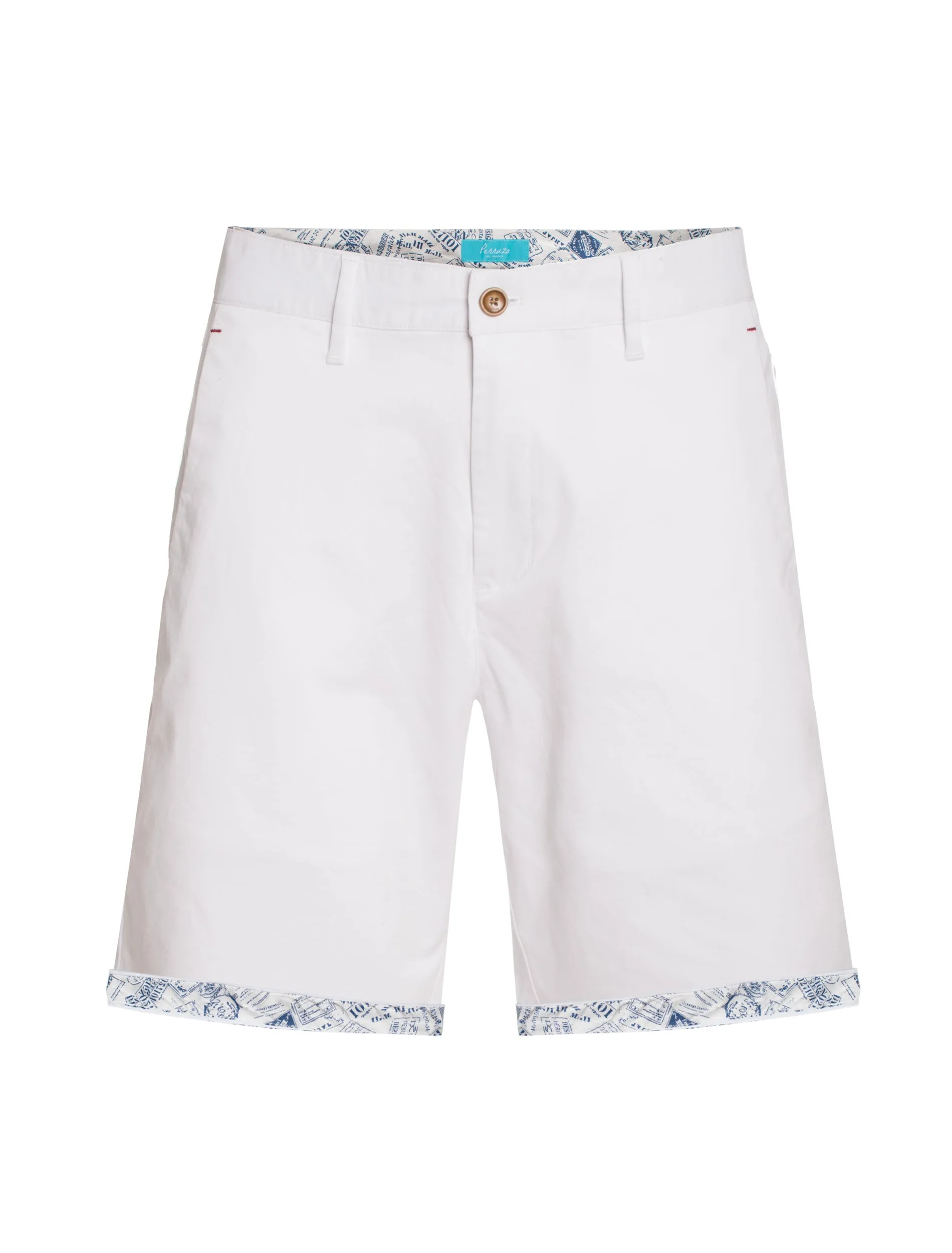 Men's cotton stretch Chino Shorts, Snow 5100