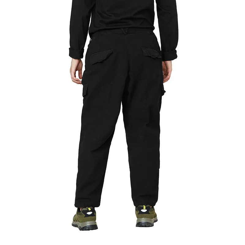 METAL BUCKLE WASHED CARGO PANTS