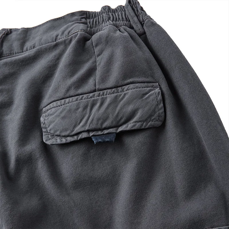 METAL BUCKLE WASHED CARGO PANTS