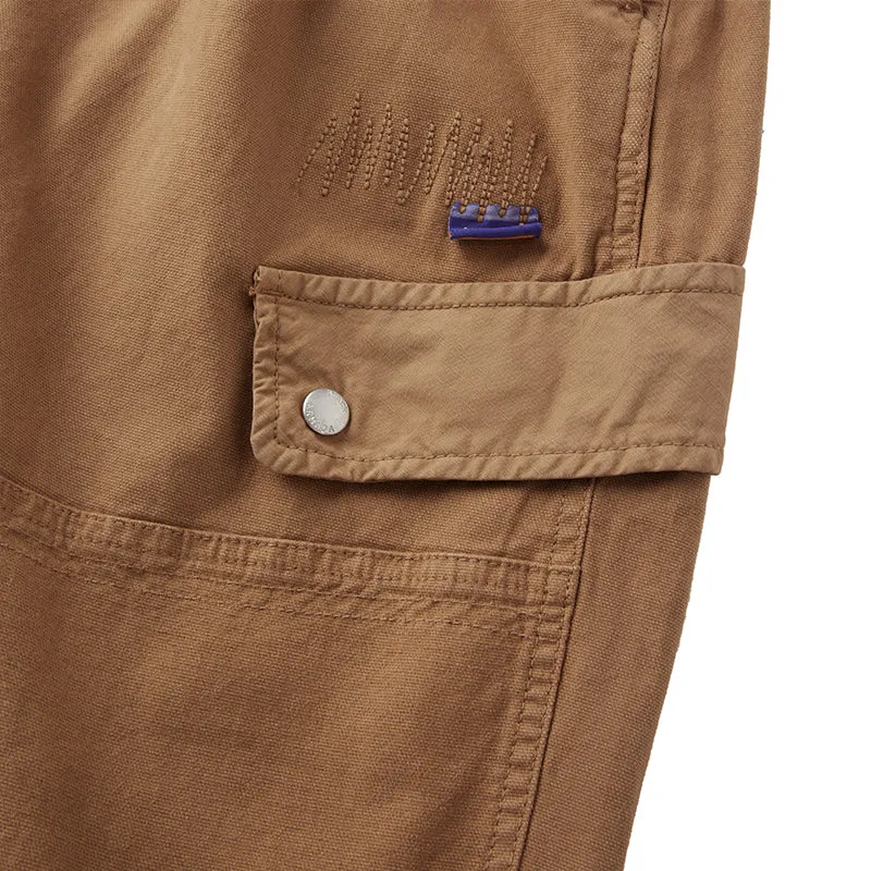 METAL BUCKLE WASHED CARGO PANTS