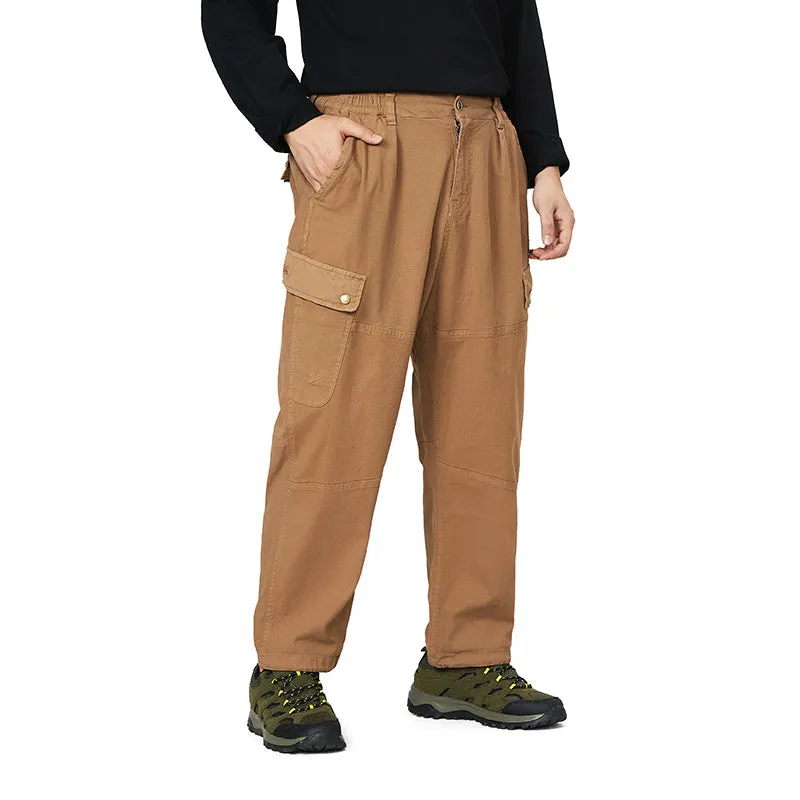 METAL BUCKLE WASHED CARGO PANTS