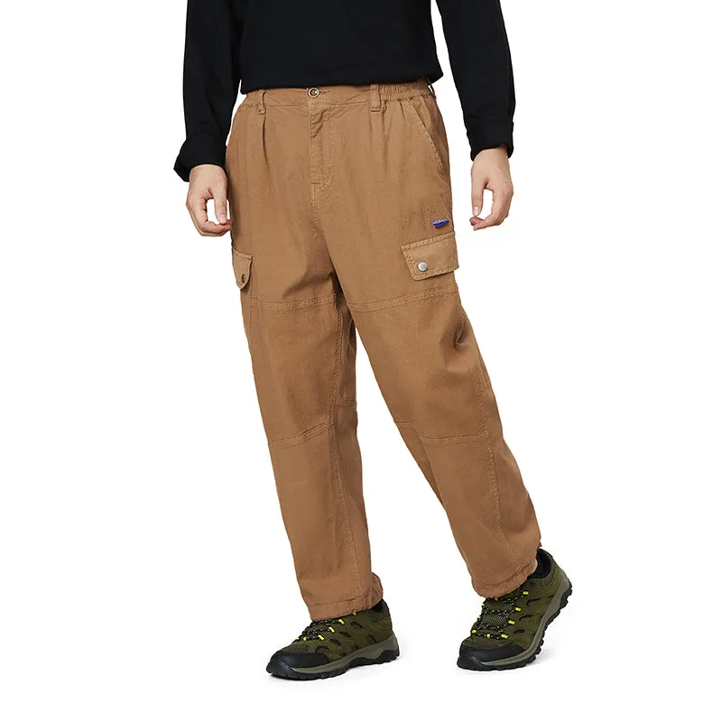 METAL BUCKLE WASHED CARGO PANTS