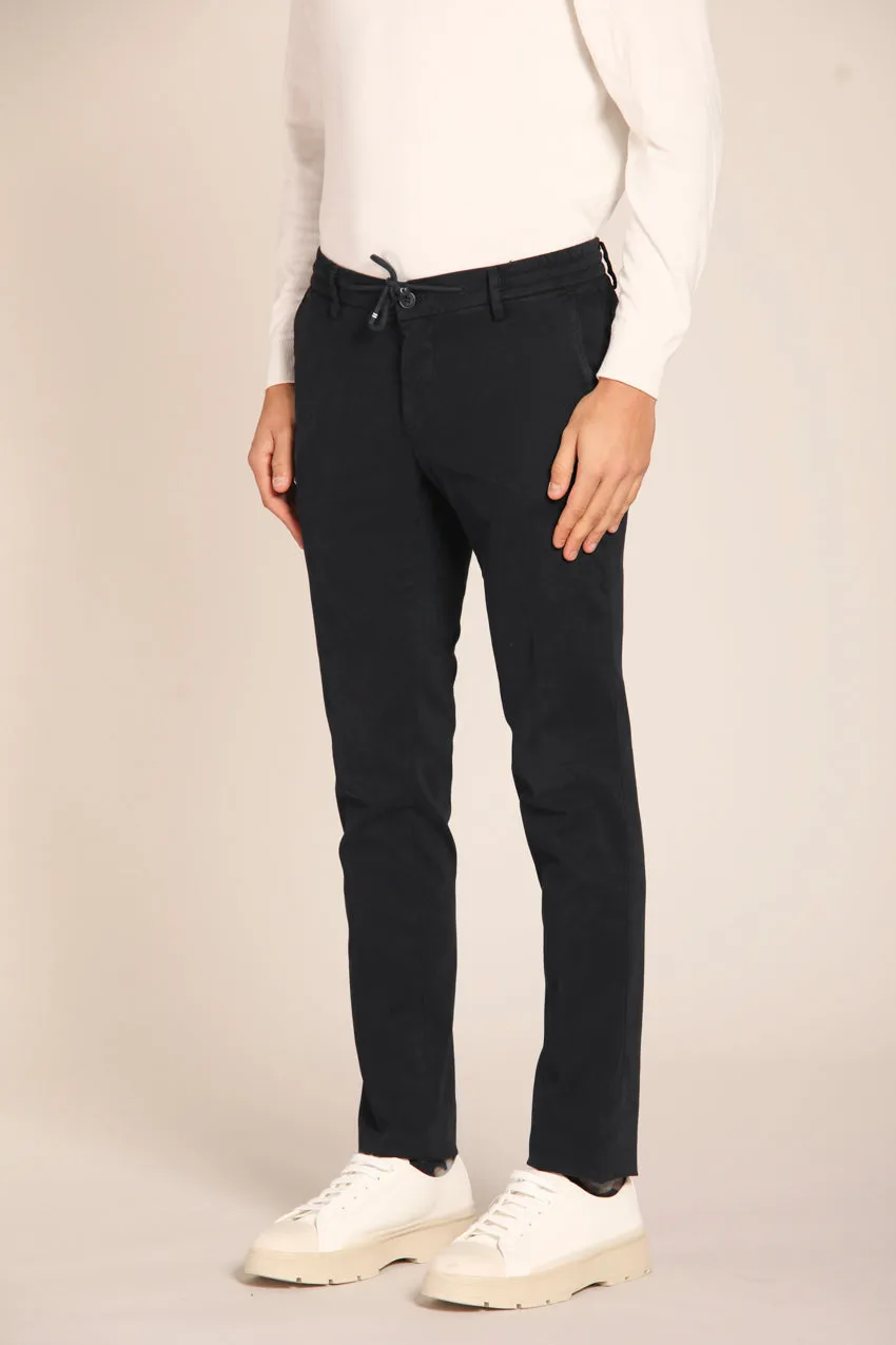 Milano Jogger pantalone chino uomo in gabardina stretch extra slim fit