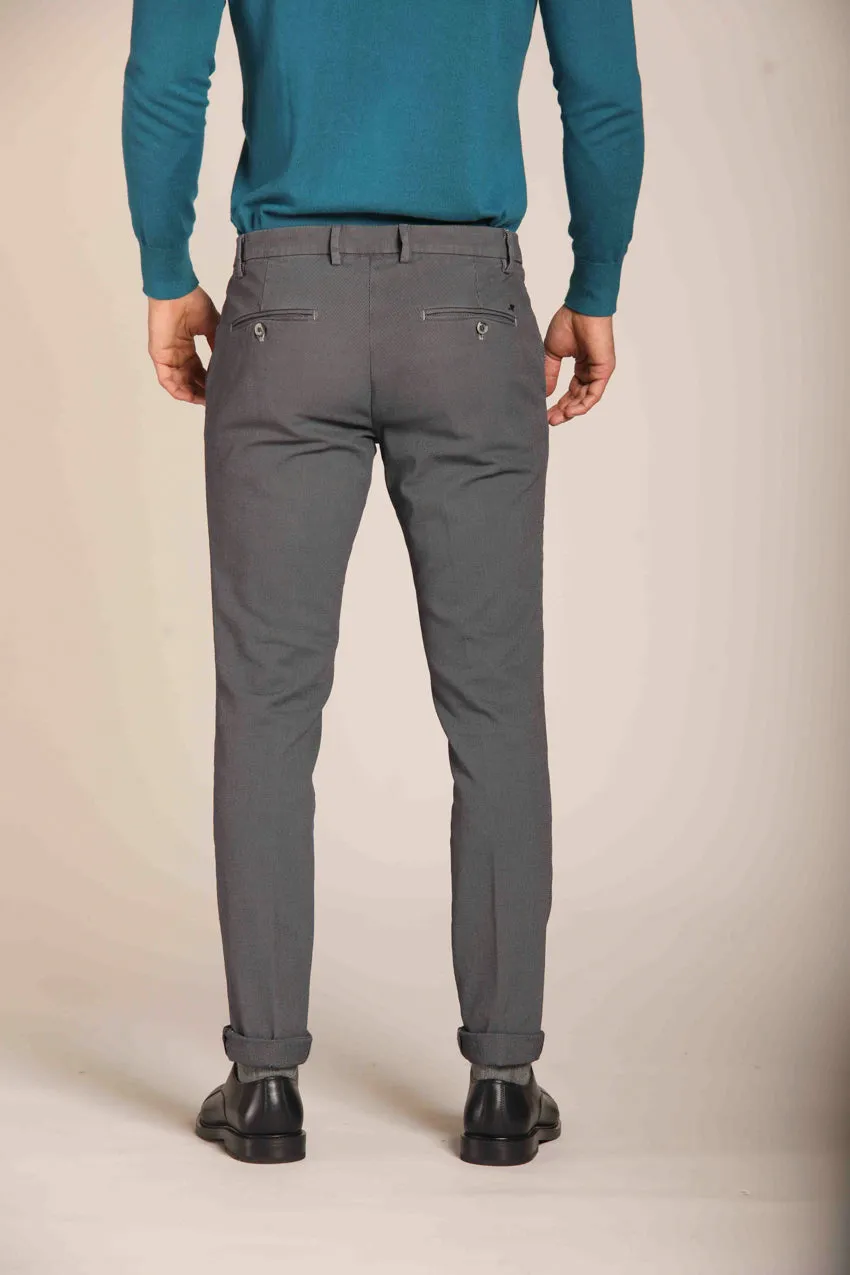 Milano pantalone chino uomo fantasia occhio di pernice extra slim fit