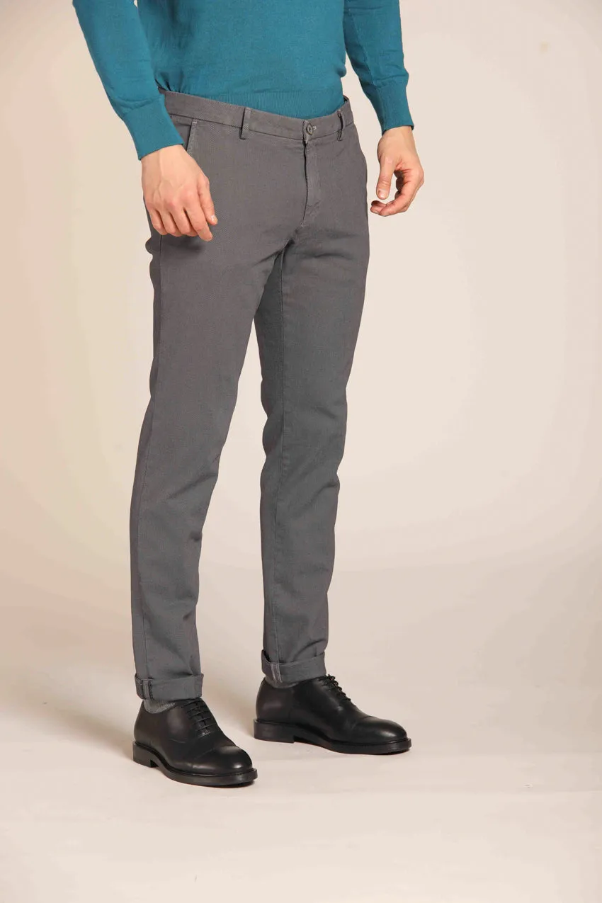 Milano pantalone chino uomo fantasia occhio di pernice extra slim fit