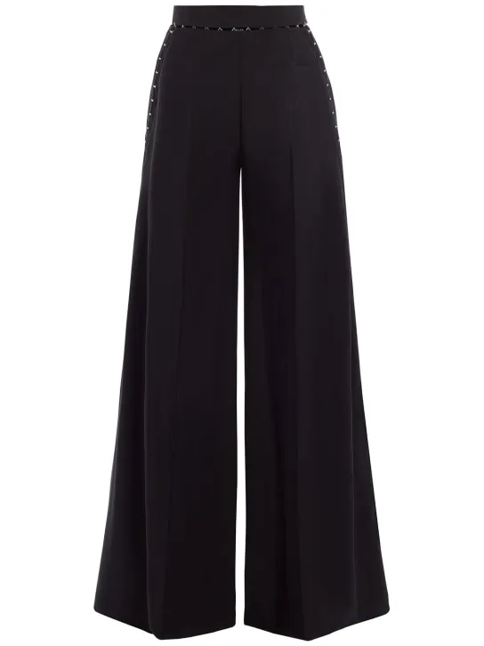 MUGLER   Wool blend straight pants w/ hooks 