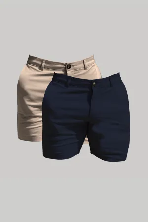 Muscle Fit Chino Shorts 2-Pack