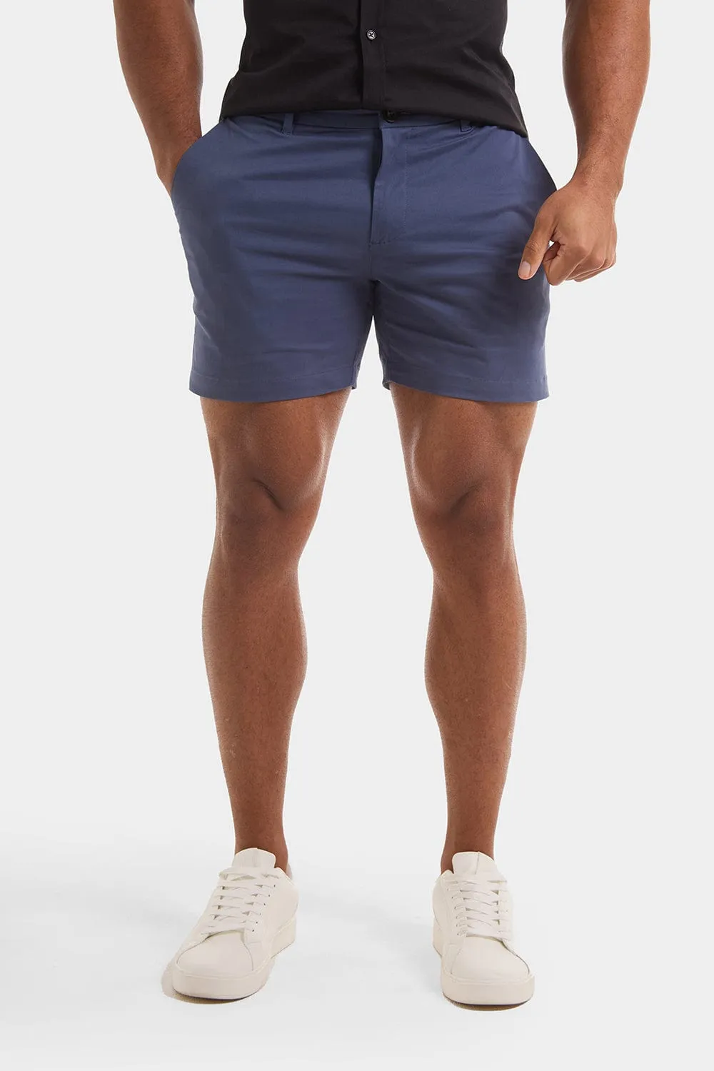 Muscle Fit Chino Shorts - Shorter Length 4-Pack