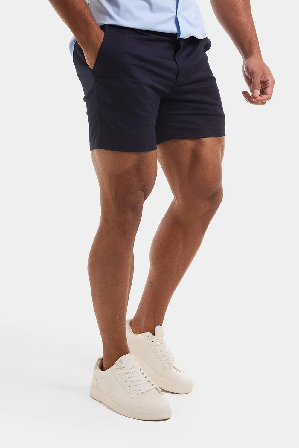 Muscle Fit Chino Shorts - Shorter Length 4-Pack