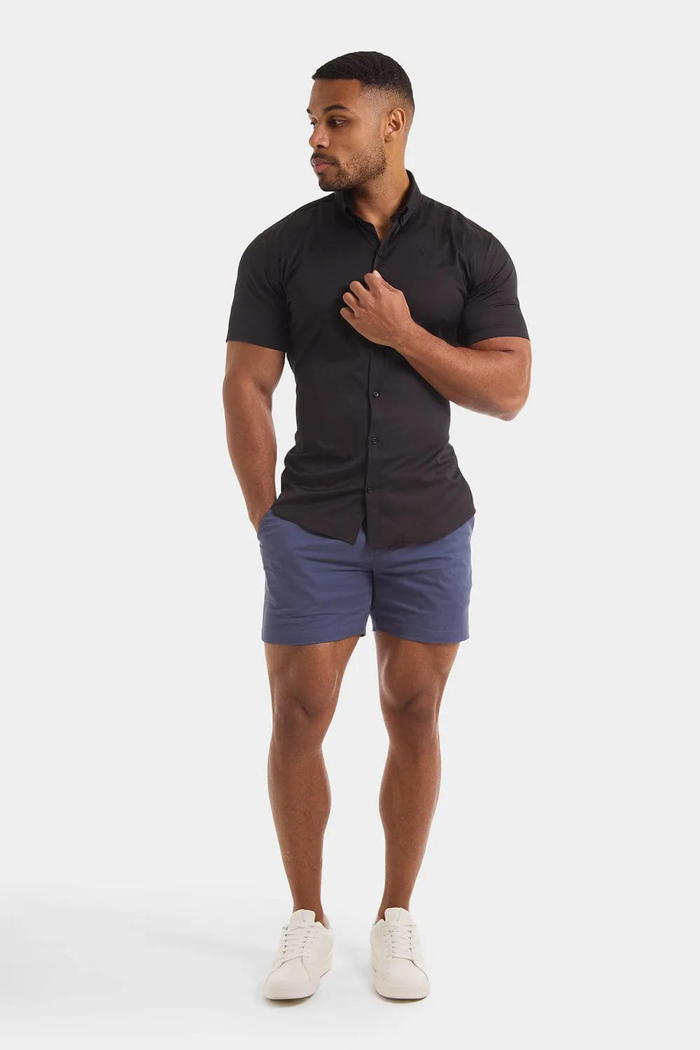 Muscle Fit Chino Shorts - Shorter Length 4-Pack