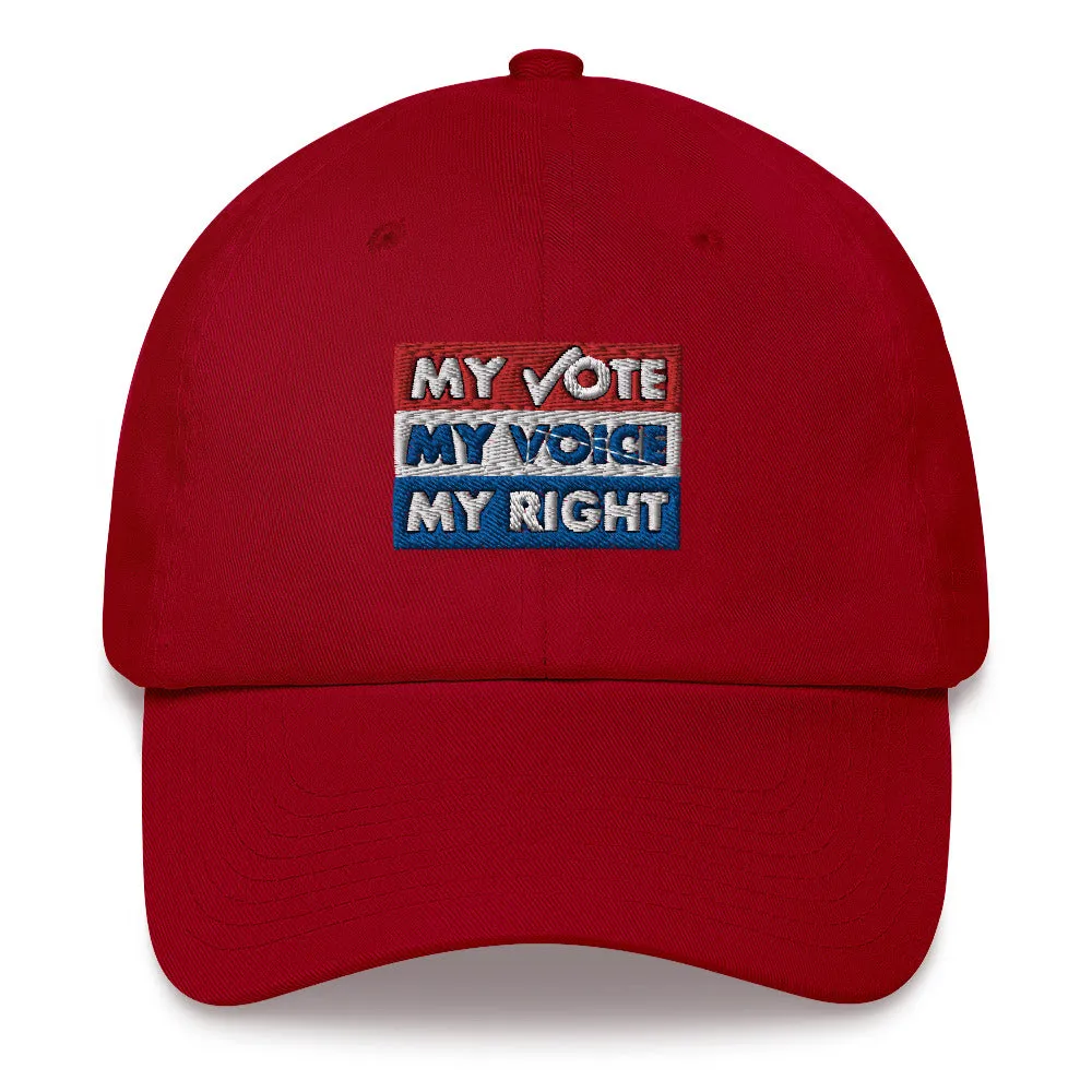 MY VOTE, MY VOICE, MY RIGHT Baseball Hat