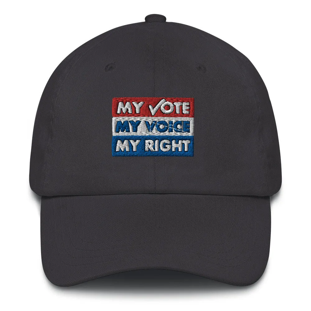 MY VOTE, MY VOICE, MY RIGHT Baseball Hat