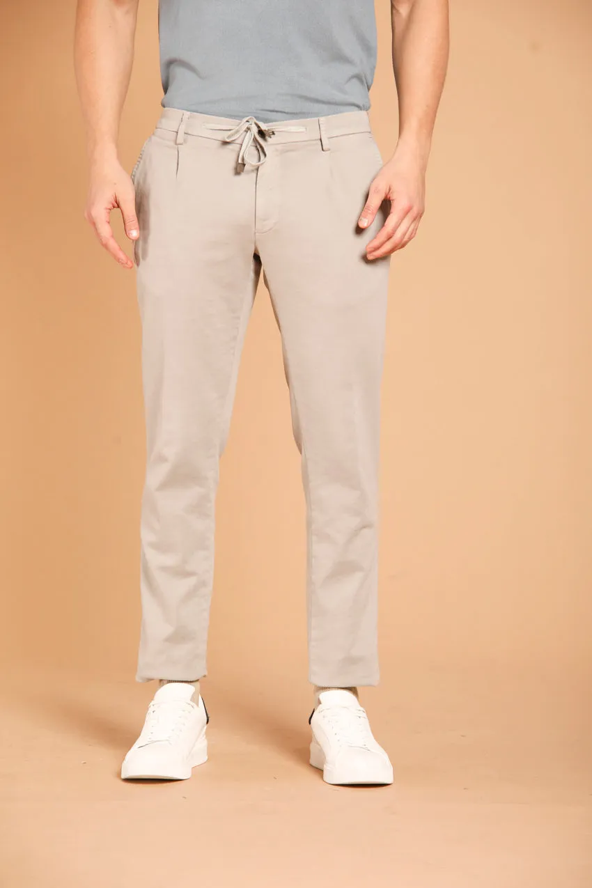 New York Golf 1 Pinces pantalone chino jogger uomo in felpa regular fit