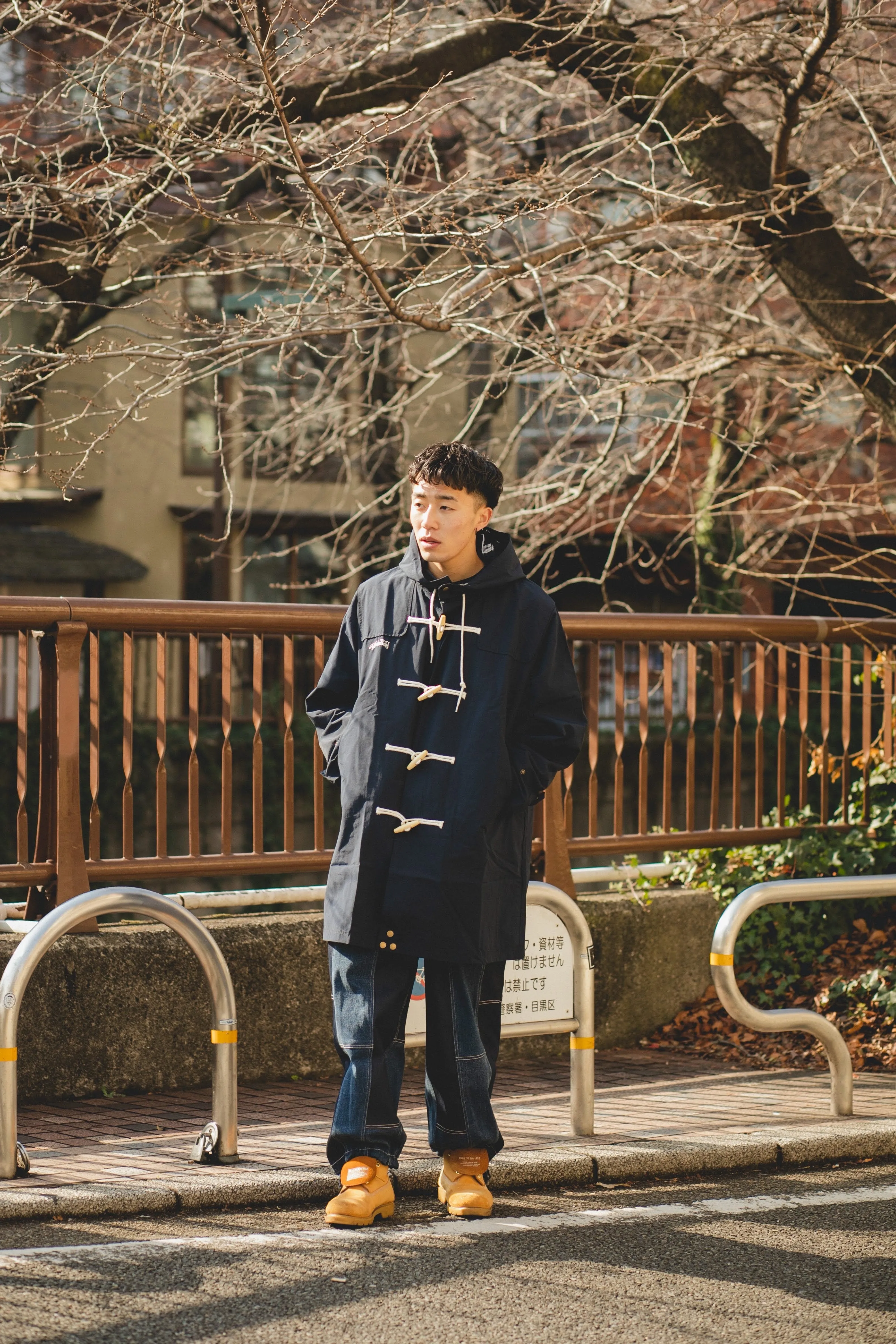 nylon duffle coat