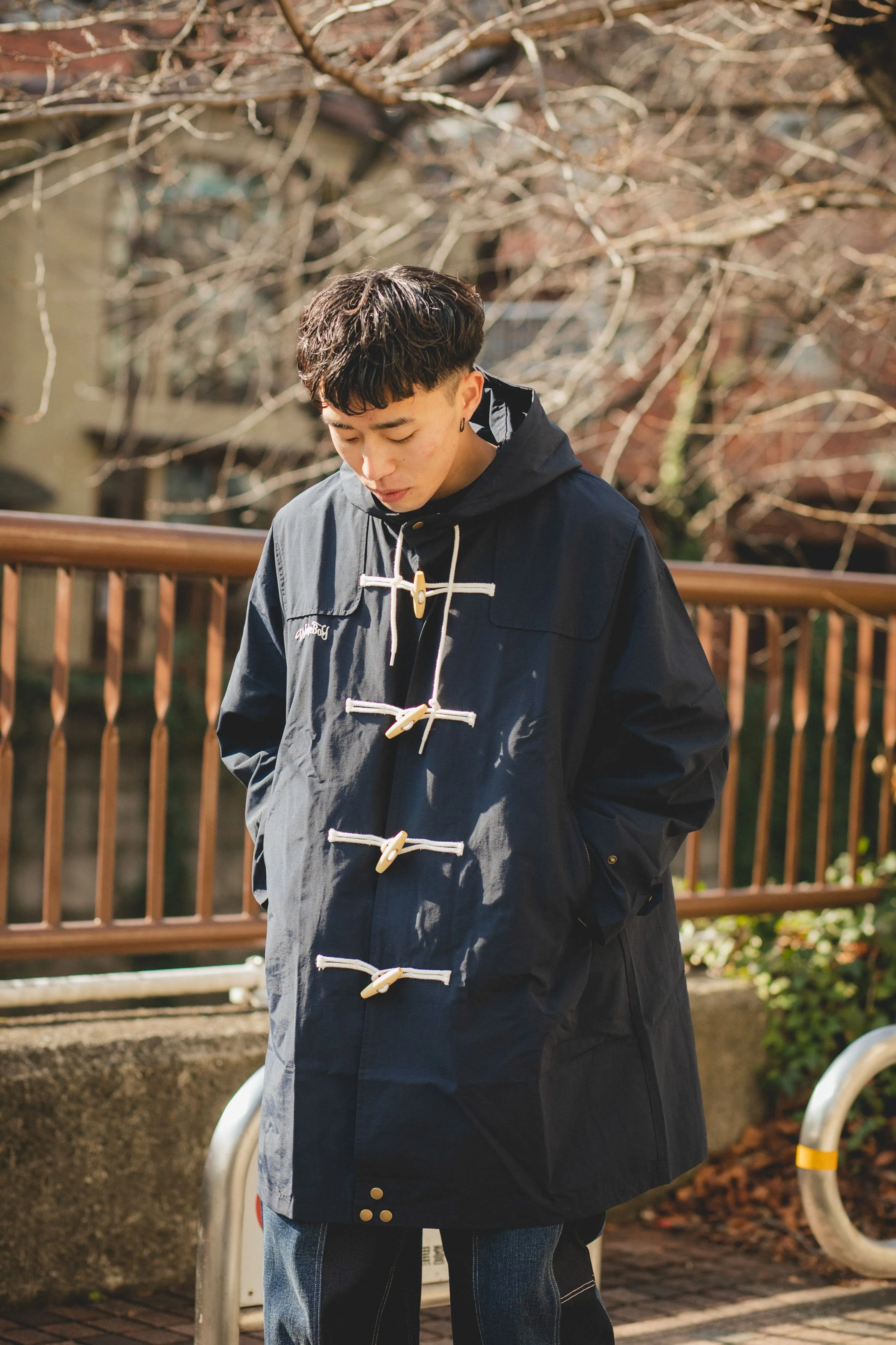 nylon duffle coat