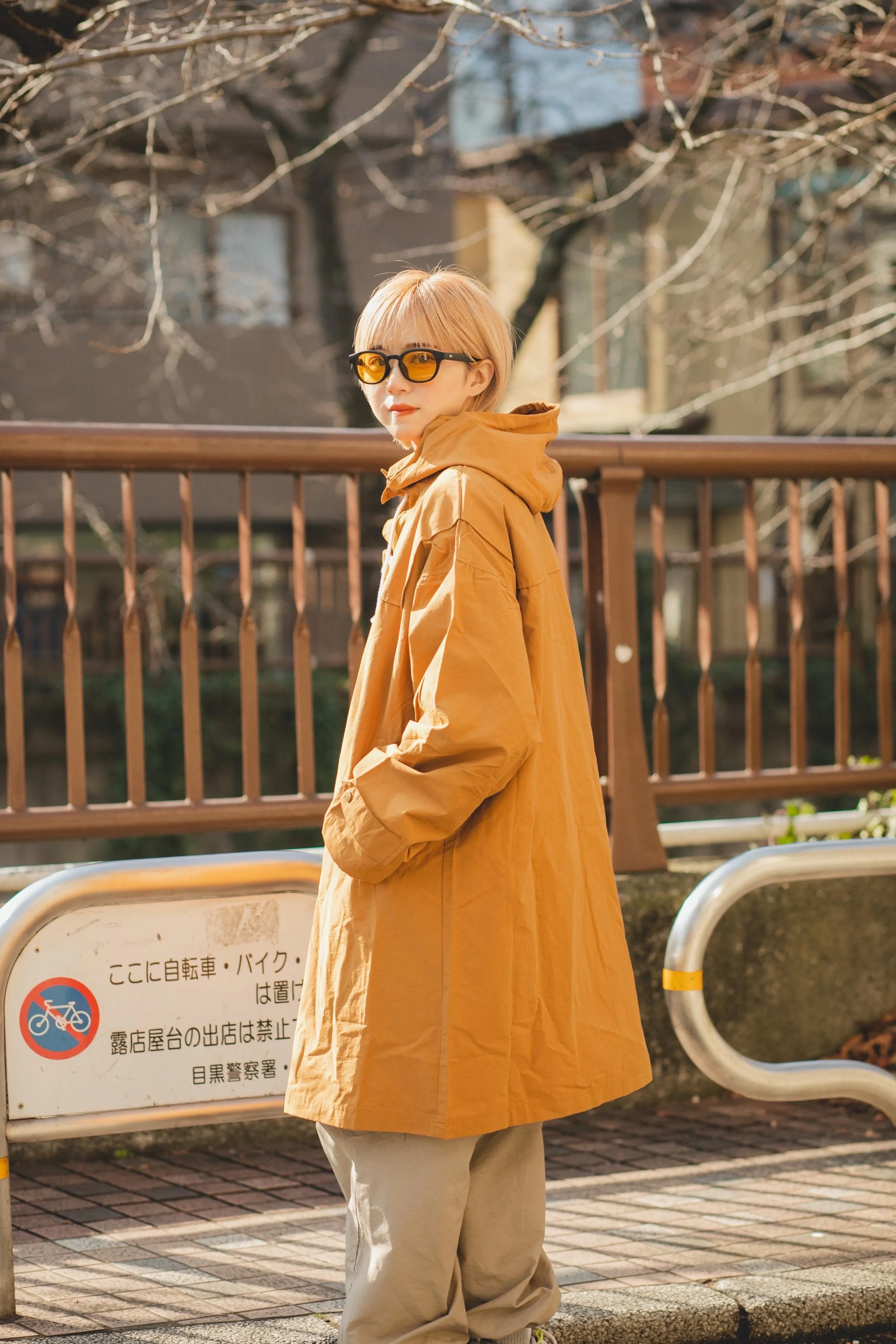 nylon duffle coat