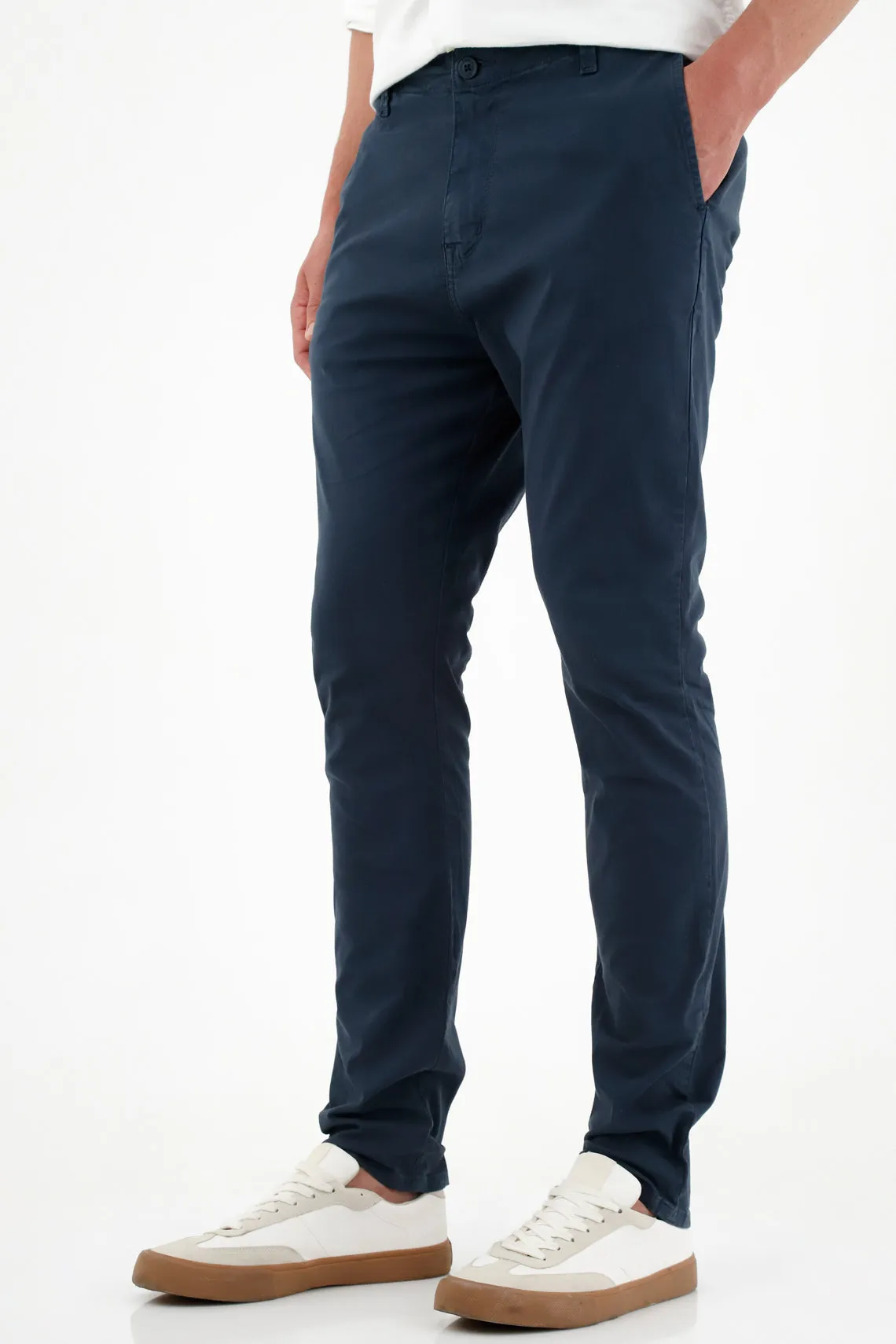 Pantalón clásico azul para hombre